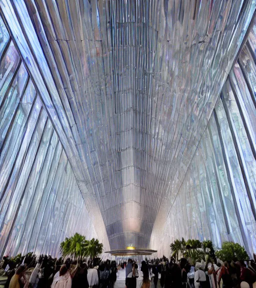 Image similar to Magnificent inside of the crystal cathedral, prisms