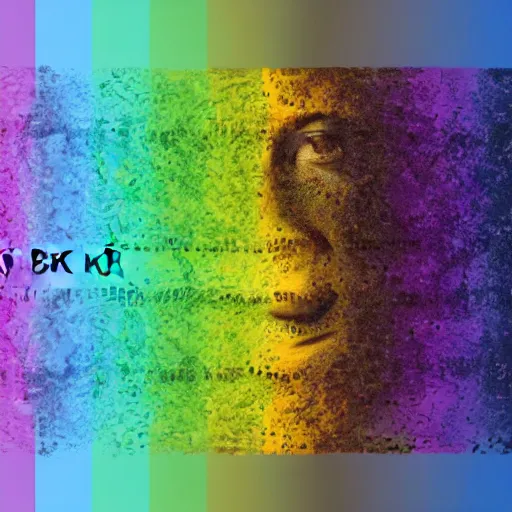 Prompt: 8 k uhd, human eats rainbow, 8 k uhd details