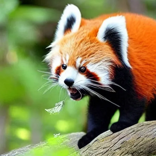 Image similar to Extremely cute!!! cat red panda hybrid