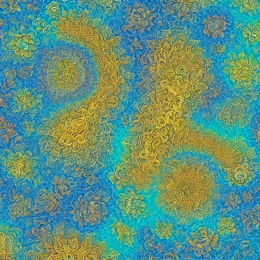 Prompt: “mandala fractal cats underwater”