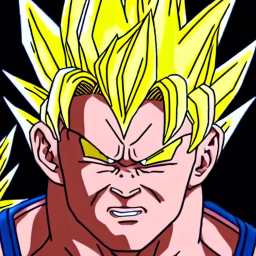 Image similar to mike tyson going super saiyan in anime art style