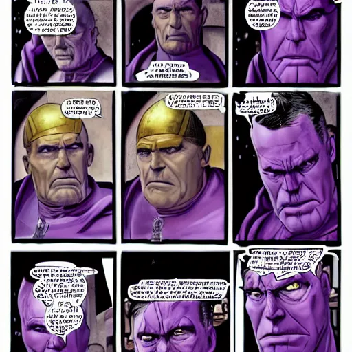 Image similar to thanos is the pope, purple skin, josh brolin, clerical clothes, full body shot, realistic, highly detailed