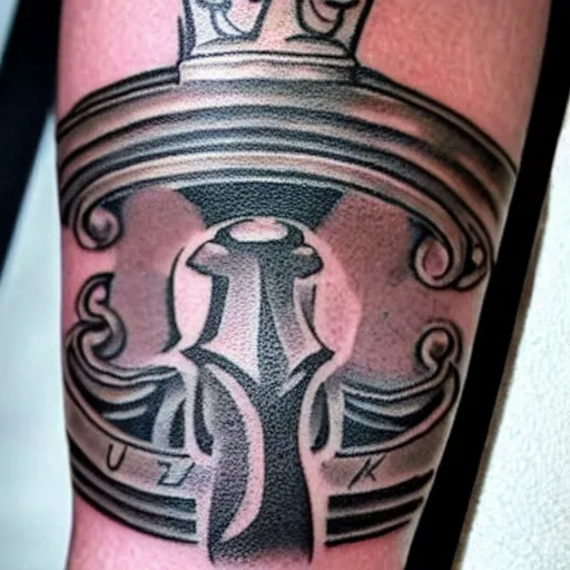 tattoo of a crowned chess pawn, Stable Diffusion