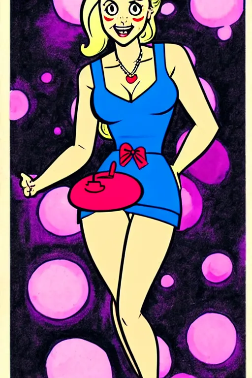 Image similar to betty cooper, in the style of dan decarlo, as drawn by dan decarlo for archie comics,