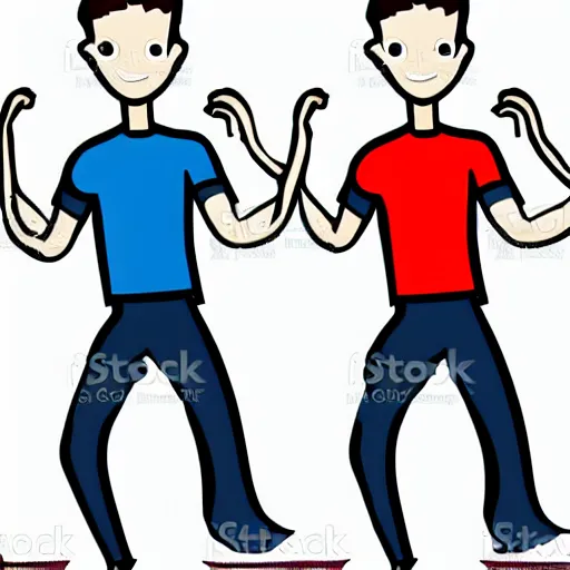 Prompt: vector art illustration of mark zuckerberg dance moves