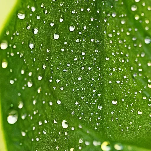 Image similar to a closeup photorealistic photograph of a leave with some water drops fantastic four theme.. bright scene. fine detail. this 4 k hd image is trending on artstation, featured on behance, well - rendered, extra crisp, features intricate detail, epic composition and the style of unreal engine.