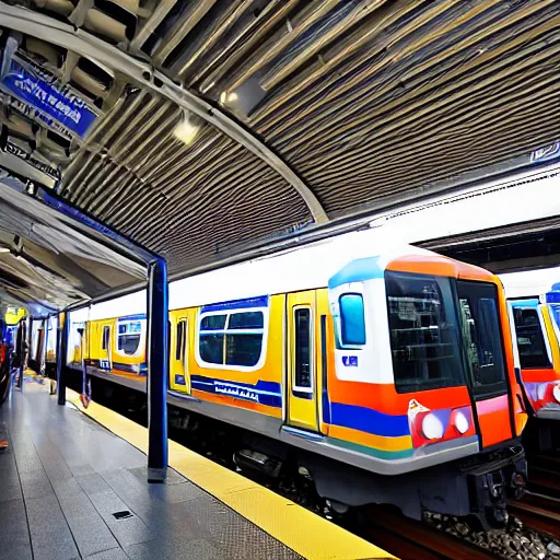 Prompt: Metro Trains Comeng at Southern Cross Station