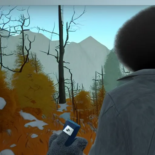 Image similar to bob ross in half life 2