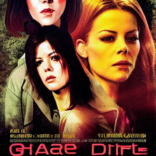 Image similar to giallo movie poster featuring mary elizabeth winstead, grace van dien, kate beckinsale, italian horror, sharp focus, smooth, psychedelic