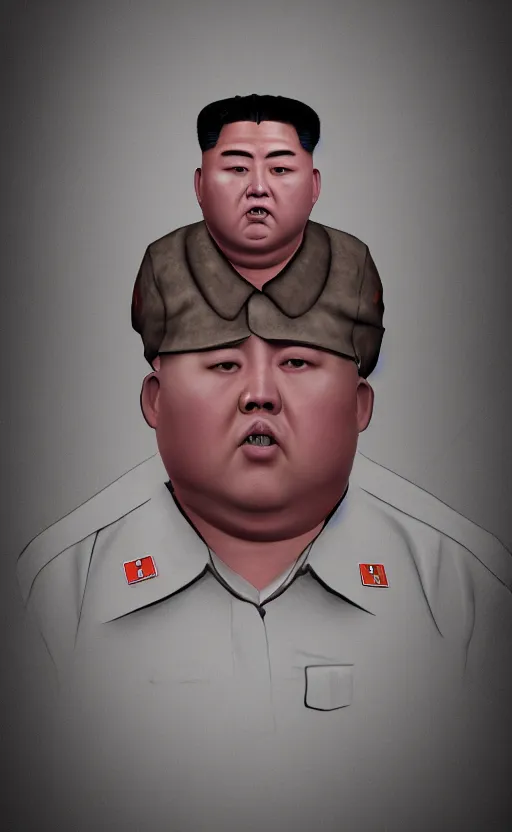 Image similar to a Killer in Dead by Daylight that looks like Kim Jong-un, concept art, trending on artstation, 4k