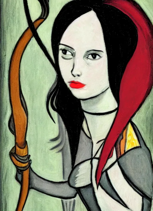 Image similar to a portrait of a pretty sewer punk young lady by alice bailly