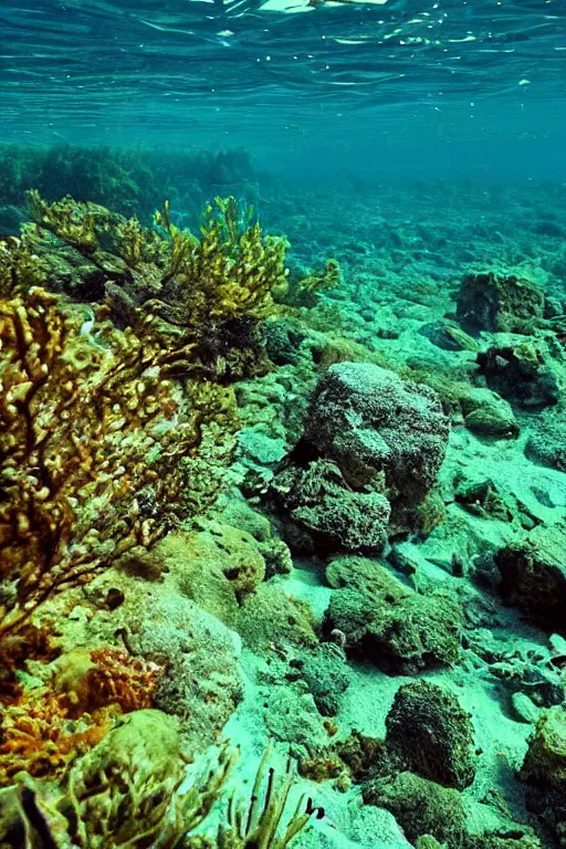 Prompt: photograph of beautiful underwater landscape