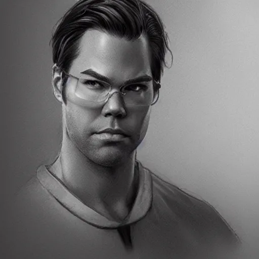 Image similar to amazing lifelike award winning pencil illustration of Andrew Rannells trending on art station artgerm Greg rutkowski cinematic