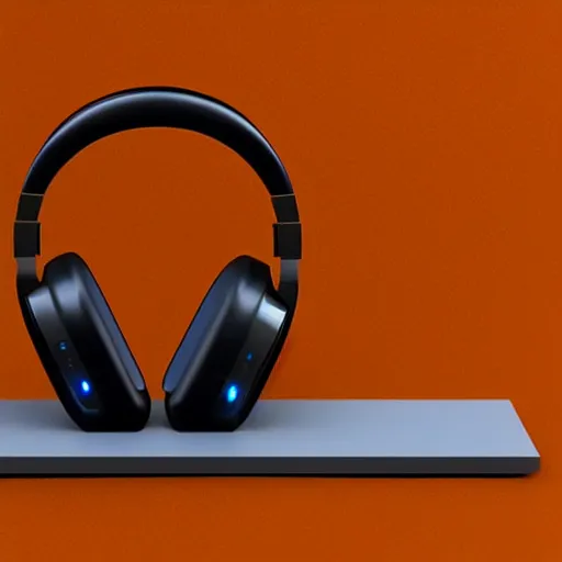 Prompt: wireless headphone stand!!!, futuristic, techno, cyberpunk, product design, render, concept, fun, geometric