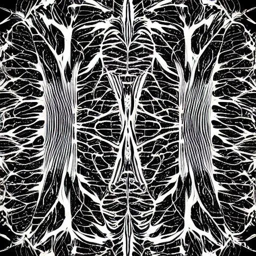 Image similar to abstract plant design digital artwork monochromatic black and white