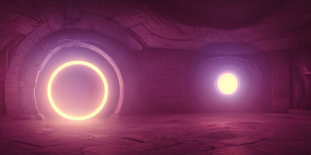 Image similar to glowing circular alien portal, unreal engine, ultra high definition, ultra detailed, symmetrical, mist, by beeple, stuz 0 r