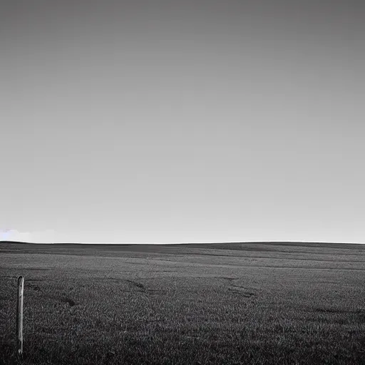 Image similar to black and white minimalist landscape photos with a low horizon