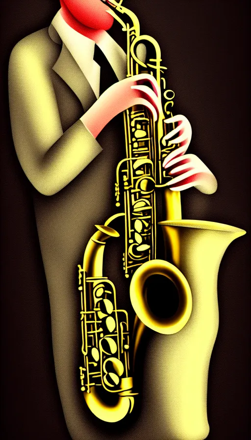 Image similar to jazz saxophone player by jesper esjing