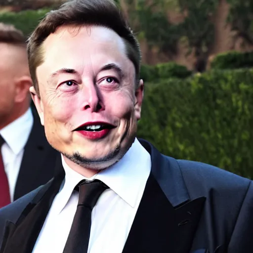 Image similar to Elon Musk kicks Gollum