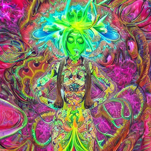 Image similar to rutowski gurney mucha shinkawa ngai kago ito esoteric hypnogogic ethereal ethereality dreamscape deepdream maximalist trippy psychedelic googledeepdream wombodeepdream primordial interplanetary nebula galaxy apophasis fractal flame inferno dragon nuclear electricity powerful incredible beautiful gorgeous beautiful pretty lady