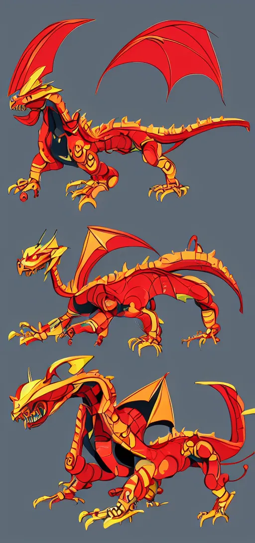 Image similar to vector style robot dragon