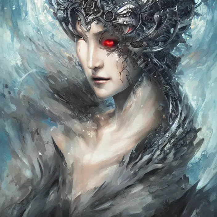 Image similar to a hyper detailed anime face portrait of the queen of blades, symmetrical, a beautiful face, by dorian cleavenger, by greg rutkowski, by wlop, by astri lohne, by zdzisław beksinsk