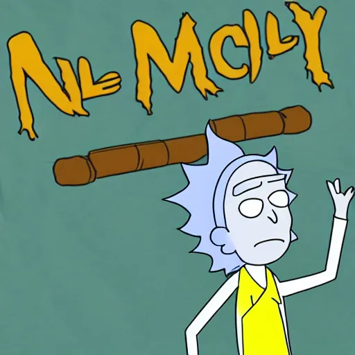 Prompt: neil, in the style of'rick and morty'