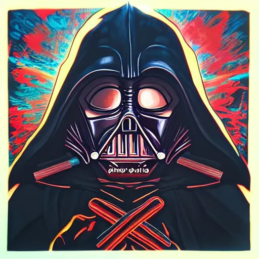 Prompt: Tristan Eaton, Sith lord, darth sidious