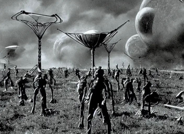 Image similar to scene from the 1999 science fiction film The War Of The Worlds