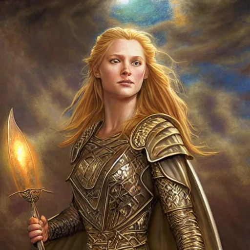 Image similar to beautiful princess shieldmaiden Eowyn of Rohan by Mark Brooks, Donato Giancola, Victor Nizovtsev, Scarlett Hooft, Graafland, Chris Moore