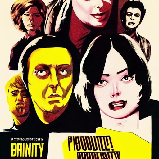 Image similar to Giallo movie poster for the end of humanity