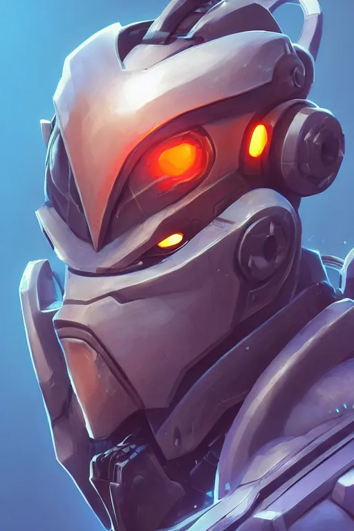 Image similar to epic mask helmet robot ninja portrait stylized as fornite style game design fanart by concept artist gervasio canda, behance hd by jesper ejsing, by rhads, makoto shinkai and lois van baarle, ilya kuvshinov, rossdraws global illumination radiating a glowing aura global illumination ray tracing hdr render in unreal engine 5