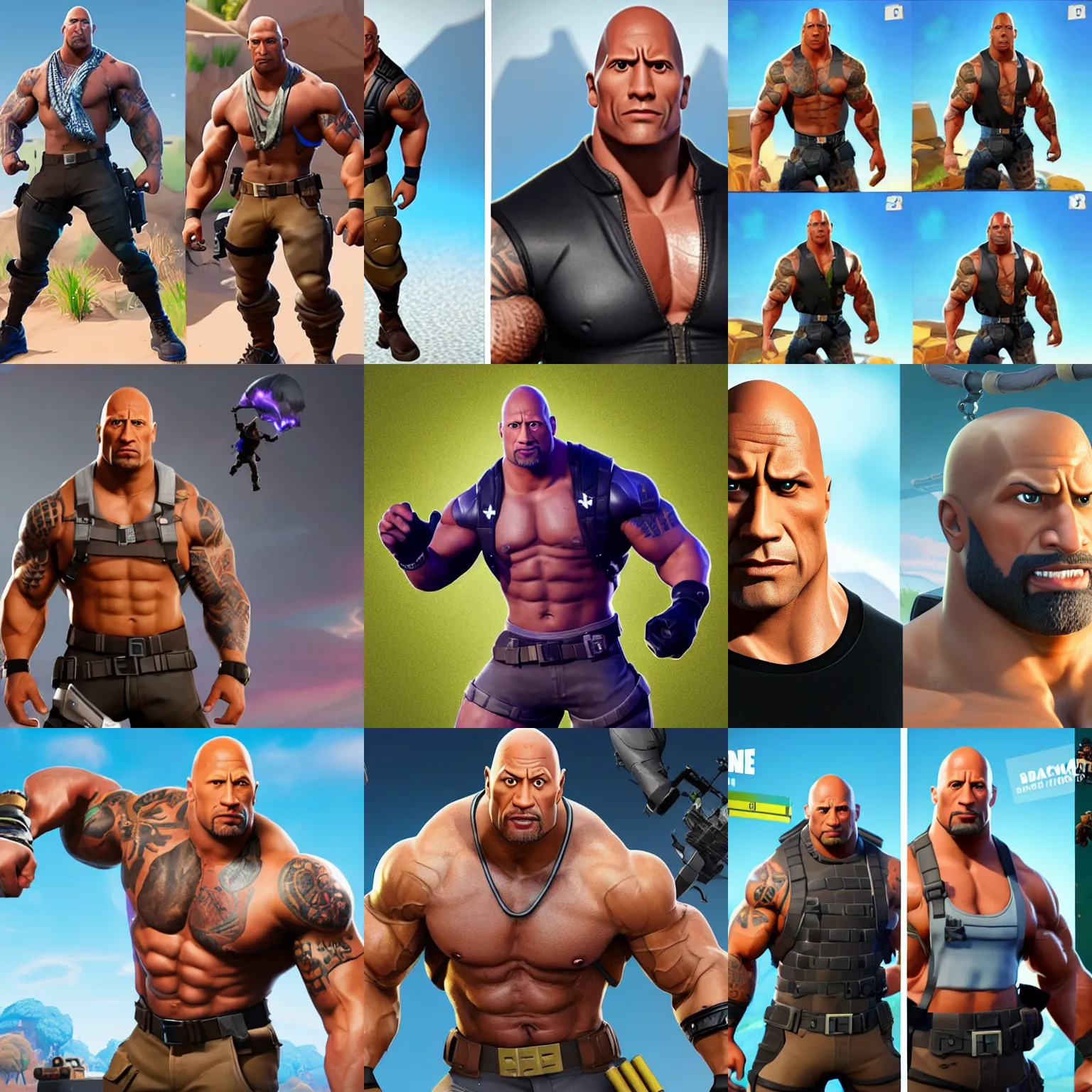Dwayne Johnson as a fortnite skin | Stable Diffusion | OpenArt
