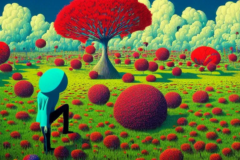 Image similar to surreal glimpse into other universe, texas, summer morning, very coherent and colorful high contrast, art by!!!! gediminas pranckevicius!!!!, geof darrow, floralpunk screen printing woodblock, dark shadows, hard lighting, stipple brush technique,