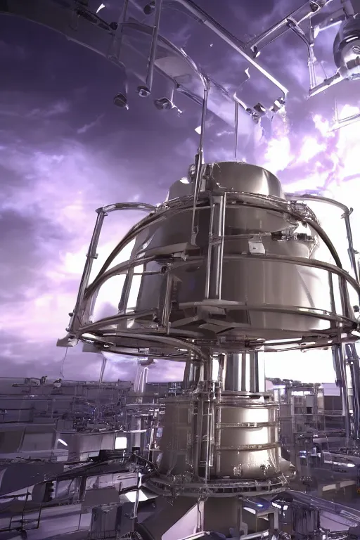 Image similar to hadron antimatter vacuum reactor, cinematic, 4 k, god rays, highly detailed,