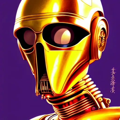 Image similar to c - 3 po, portrait shinkai makoto studio ghibli studio key hideaki anno sakimichan stanley artgerm lau rossdraws james jean marc simonetti elegant highly detailed digital painting artstation pixiv