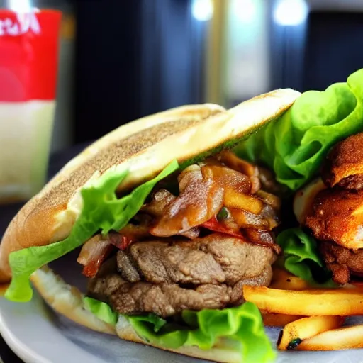 Image similar to gyro shawarma burger