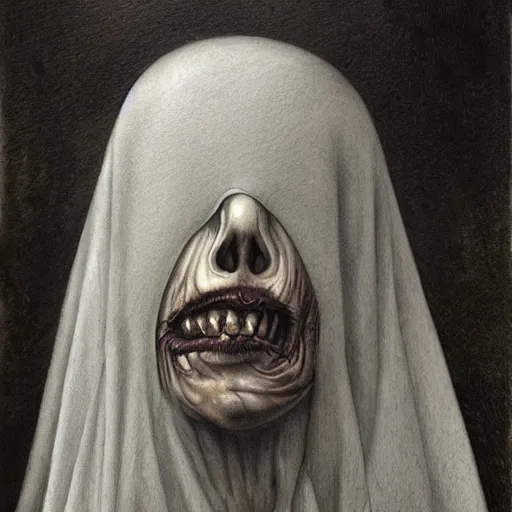 Prompt: a hyperrealistic painting of a ghost, by santiago caruso, highly detailed, sharp focus