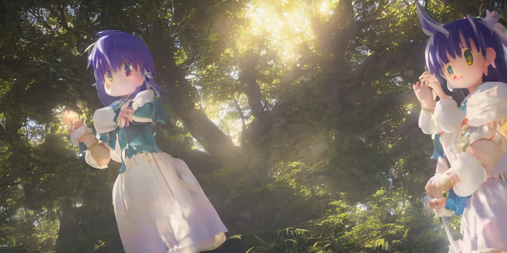 Image similar to kanna kamui from the dragon maid, unreal 5, hyperrealistic, realistic, photorealistic, dynamic lighting, highly detailed, cinematic landscape, studio landscape, studio lighting