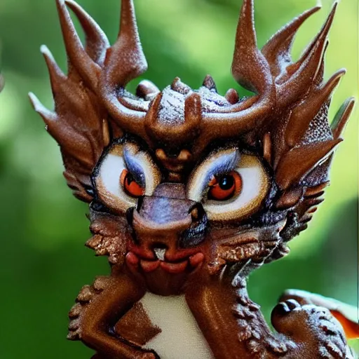 Image similar to a cute eastern dragon with big eyes
