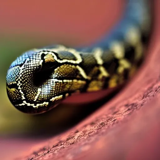 Prompt: close up of a Snake Eye in its natural environment, macro, High detail.