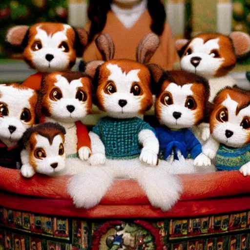 Prompt: the shining stanley kubrick calico critters