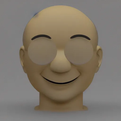 Image similar to sad emoji, 3d render