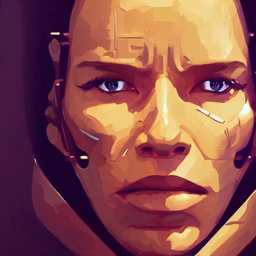 Image similar to face icon stylized minimalist terminator dark fate, loftis, cory behance hd by jesper ejsing, by rhads, makoto shinkai and lois van baarle, ilya kuvshinov, rossdraws global illumination