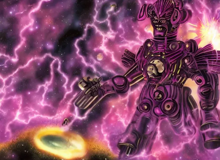 Prompt: galactus destroying a planet, photorealistic!!!!!