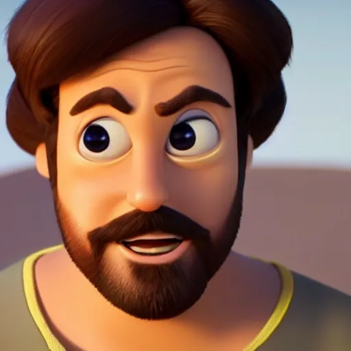 Image similar to still of forsen in a disney pixar movie, 3 d render, octane render