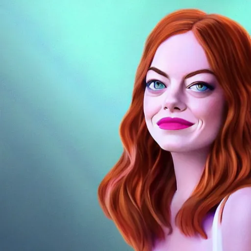 Image similar to full body portrait of Emma Stone as a Disney princess, professional studio lightening, volumetric lightening, photorealism