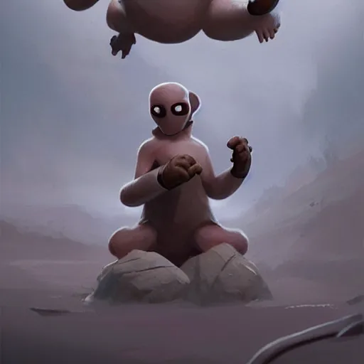 Prompt: Hitmontop ,Greg rutkowski, Trending artstation, cinematográfica, digital Art