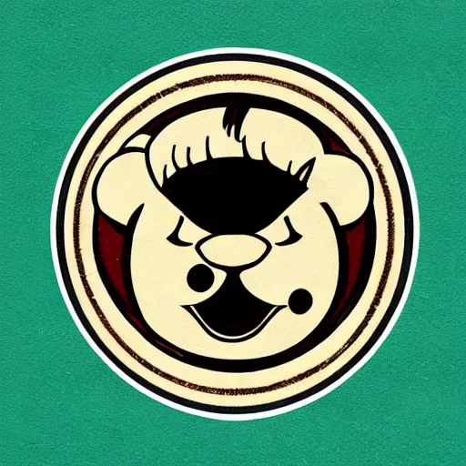 Image similar to a muscular furry cute bear logo, modern, pictorial mark, iconic logo