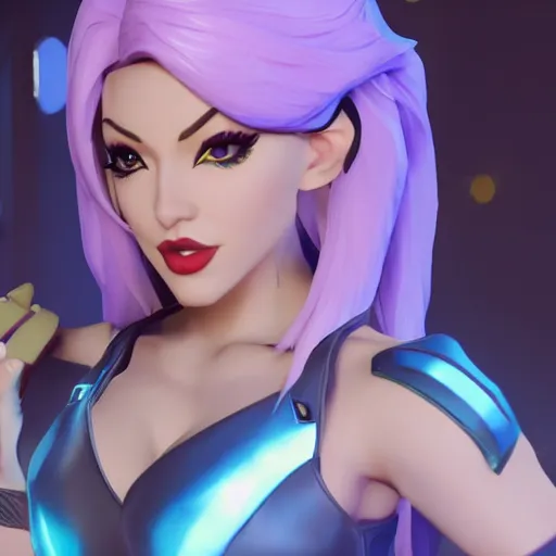 Prompt: still of pretty Ashe (League of Legends) in KDA More music video. 3d render, octane render, game art, realistic, highly detailed, trending on artstation, 4k, trending on artstation, pixar, cgsociety, unreal engine 5, redshift render, trending on artstation, blender, behance, cg